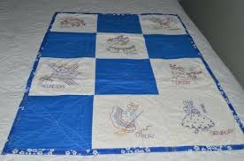 Embroidered Dutch Girls Small Quilt