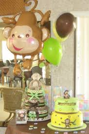 Blue and brown are a simple and cute color scheme to plan a baby here's a fun party hack for ya! Host A Monkey Theme Baby Shower Without Going Bananas Big Dot Of Happiness