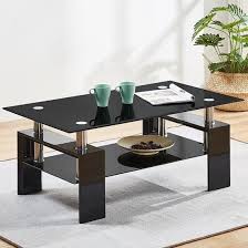 Kontrast Black Glass Coffee Table With