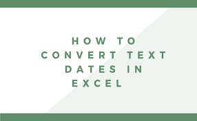 how to convert text date formats in