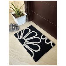 cotton polyester hand tufted bath rug