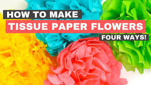 how to make tissue paper flowers four