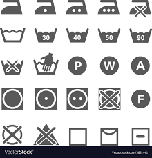 Set Of Washing Symbols Laundry Icons Isolated On