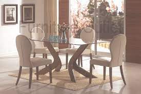 rectangle glass top dining table set