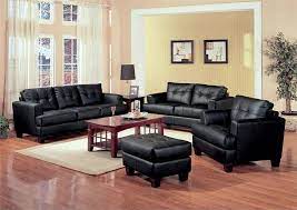 Black Leather Sofa Set Samuel
