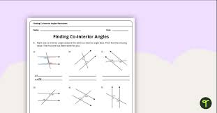 finding co interior angles year 7