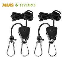 2pcs 1 8 High Quality Heavy Duty Adjustable Rope Ratchet Led Grow Light Hanger For Sale Online Ebay
