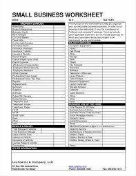 Free Income And Expense Worksheet For Small Business Monthly