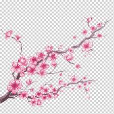 Drawing, blossom branch, leaf, branch, monochrome png. Cherry Blossom Cartoon Painted Cherry Watercolor Painting Cartoon Character Flower Arranging Png Klipartz