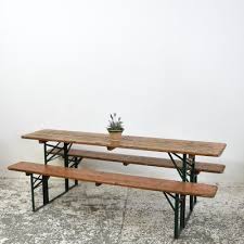 German Beer Hall Table And Benches Set