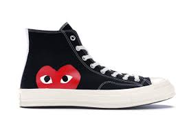 Converse / ˈ k ɒ n v ər s / is an american shoe company that designs, distributes, and licenses sneakers, skating shoes, lifestyle brand footwear, apparel, and accessories. Converse Chuck Taylor All Star 70s Hi Comme Des Garcons Play Black 150204c