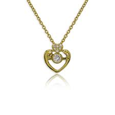 10541ist two heart diamond necklace
