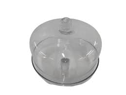 Cake Stand With Dome 25cm Glass Decor