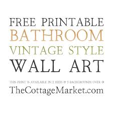 Free Printable Bathroom Vintage Style