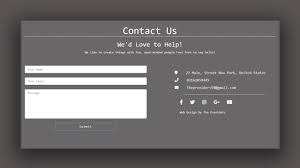 form responsive contact us page