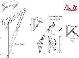 Abbasali Folding Shelf Brackets 2 Pcs