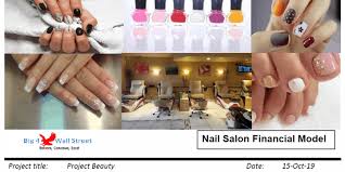 nail salon financial model template in
