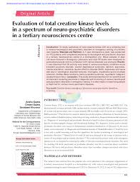 Pdf Evaluation Of Total Creatine Kinase Levels In A