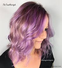 If you're trying to figure out how to really tone your hair at home and can't decide if you should use purple shampoo or blue shampoo then this is. Wavy Brown Bob With Purple Highlights The Prettiest Pastel Purple Hair Ideas The Trending Hairstyle