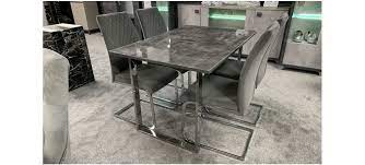 Grey Glass 1 2m Dining Table With