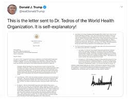 You should end your letter appreciating the work of government and mention that you believe the recipient will keep working in favor of people. Assessing Trump S Letter Of Rebuke To World Health Organization Goats And Soda Npr