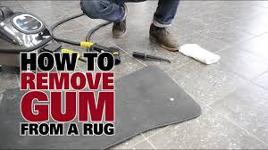 how to remove gum from a rug steam