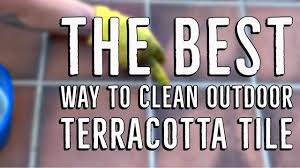 to clean outdoor terracotta tiles