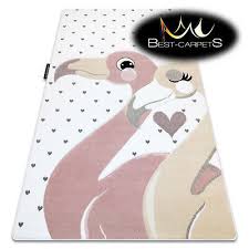 modern kids room rug flamingos pe
