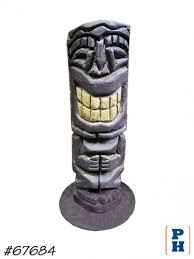 Tiki God Statue In Tiki Masks
