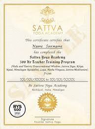 500 hour yoga teacher training in