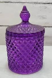 Glass Candy Jar With Lid And Finished