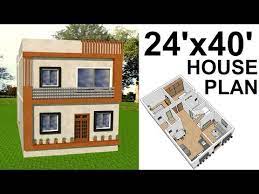24 X40 Feet House Plan With Elevation