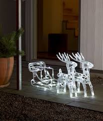 reindeers with sleigh leds for outdoor use