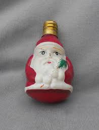 Vintage Figural Santa Light Bulb
