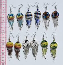 lot 5 pairs tribal peruvian earrings