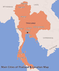 city of thailand map main cities of