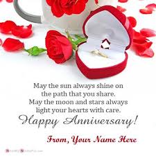 es shayari anniversary wishes card