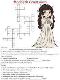 These printable 15x15 crossword puzzles are easy enough for average level crossword fans or a slight challenge for beginner level crossword puzzle enthusiasts. Macbeth Crossword Puzzles