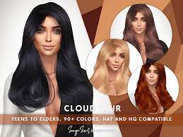 the sims resource cloud hair early