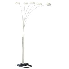 Ore International 84 In 5 Arms White Arch Floor Lamp 6962wh The Home Depot