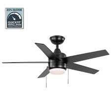 indoor outdoor matte black ceiling fan