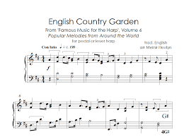 english country garden harp column