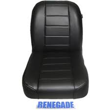 Front Bucket Seat Black Without Headrest