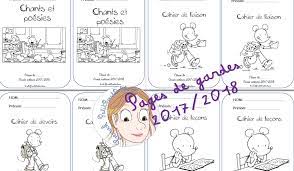 Page De Garde Cahier Du Soir Cp Ce1 2017 - Les cahiers et classeurs – Petit Bout De Classe