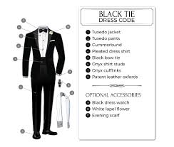 black tie dress code attire for men