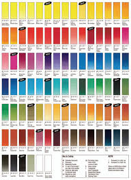 Wn Artists Watercolors Color Chart