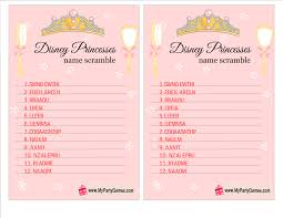 free printable disney princesses name