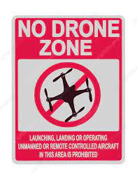no drone zone sign stock image c041