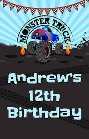 Monster Truck Birthday Party Wall Art