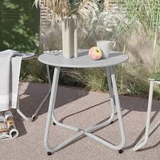 Round Reception Side Table Metal Patio